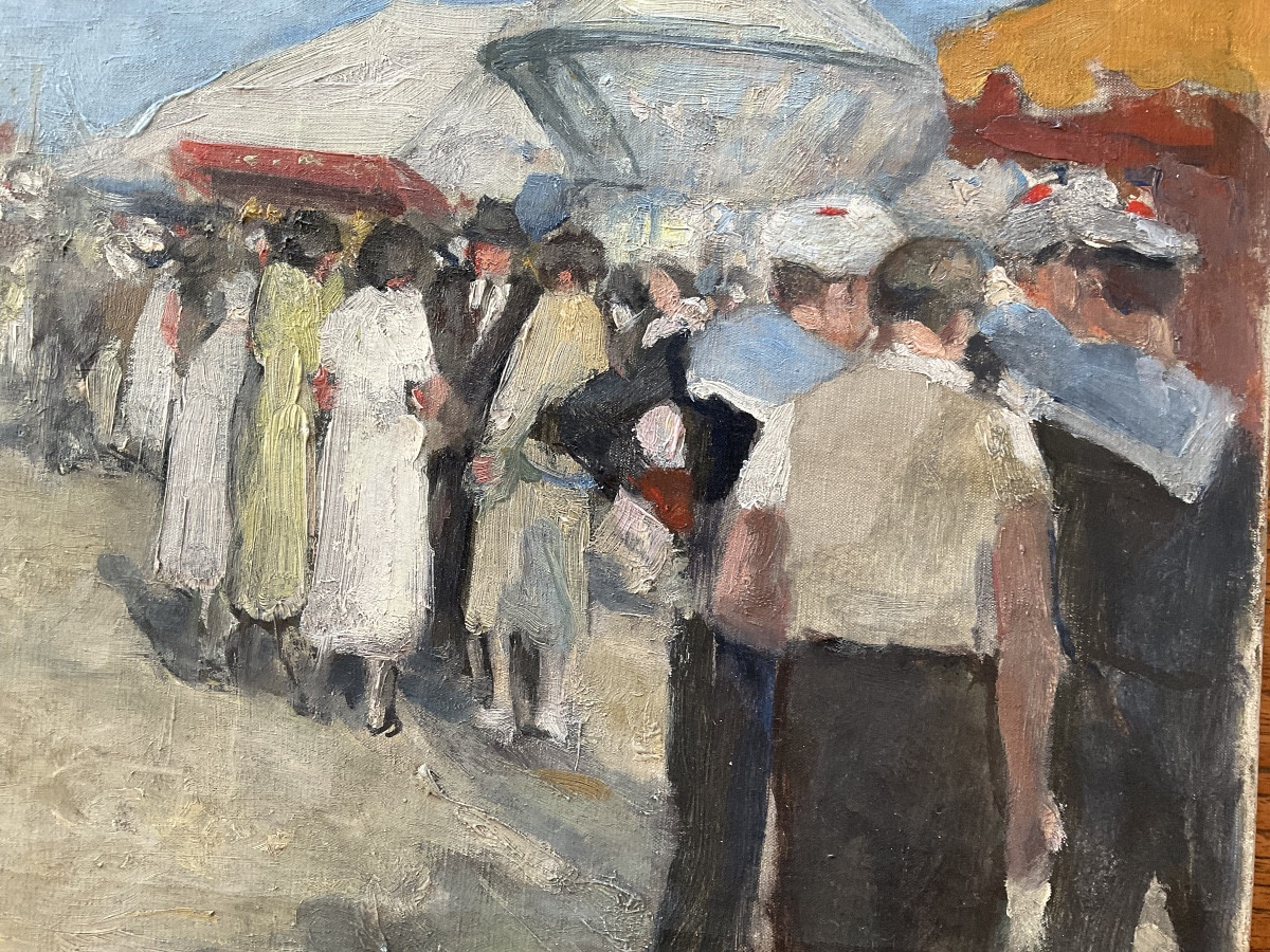 Poupons  rouges et fête foraine au port