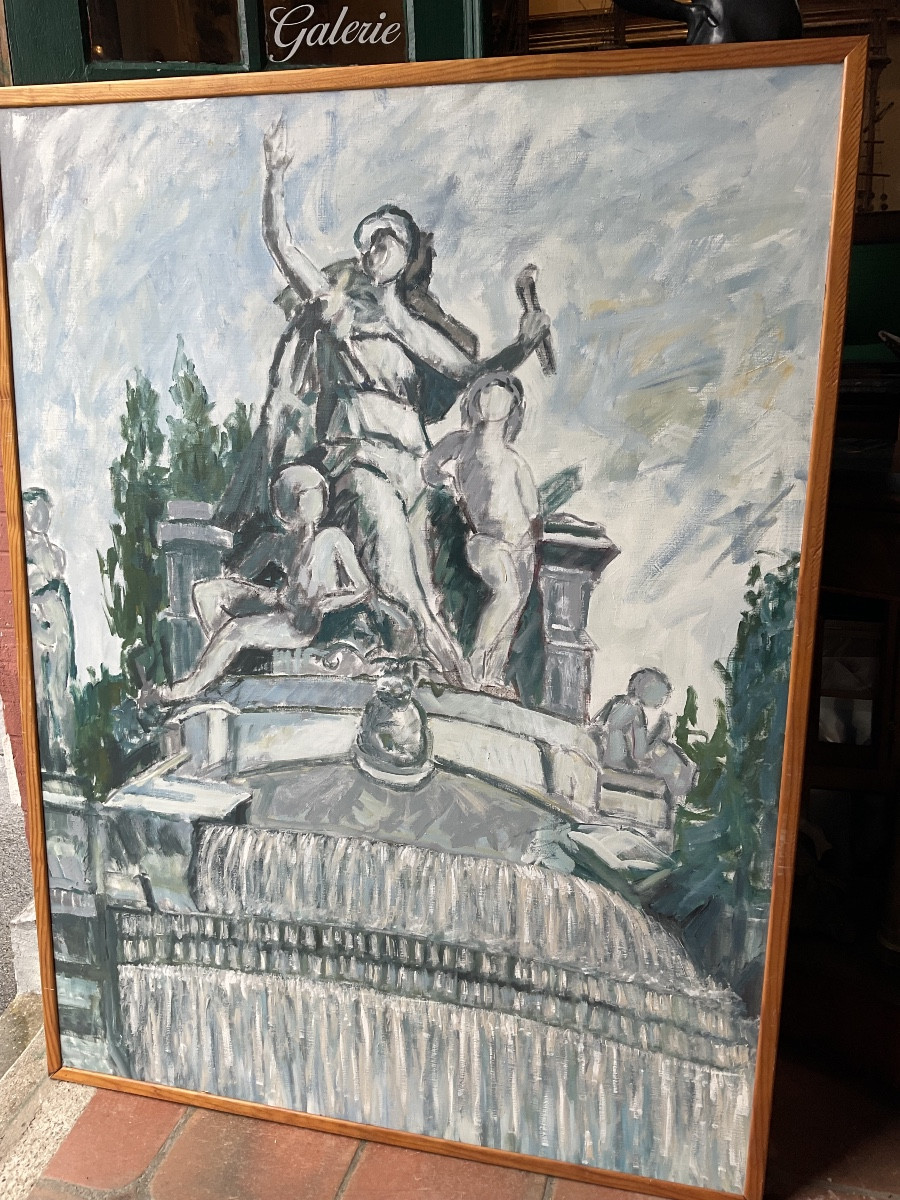 Grande toile fontaine sainte Marie Rouen 131//98-photo-1