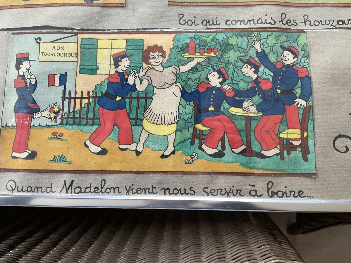 7 Aquarelles chansons de Route par MICHEL HERBERT  MONTMARTRE-photo-3