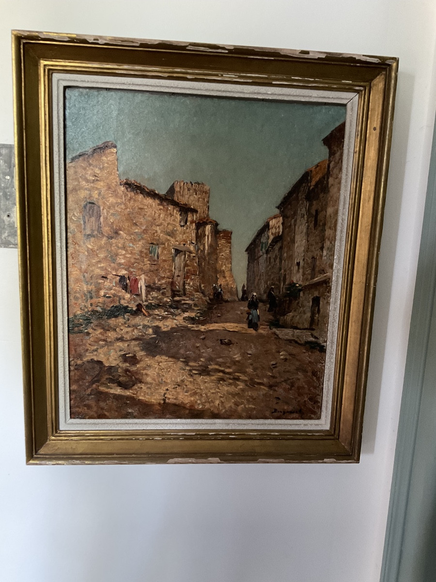 Vue Du Midi Les Martigues Oil On Wood-photo-2