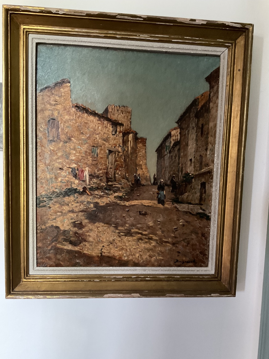 Vue Du Midi Les Martigues Oil On Wood-photo-1