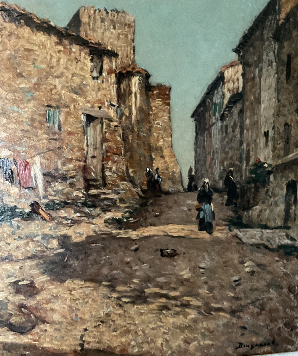 Vue Du Midi Les Martigues Oil On Wood-photo-3