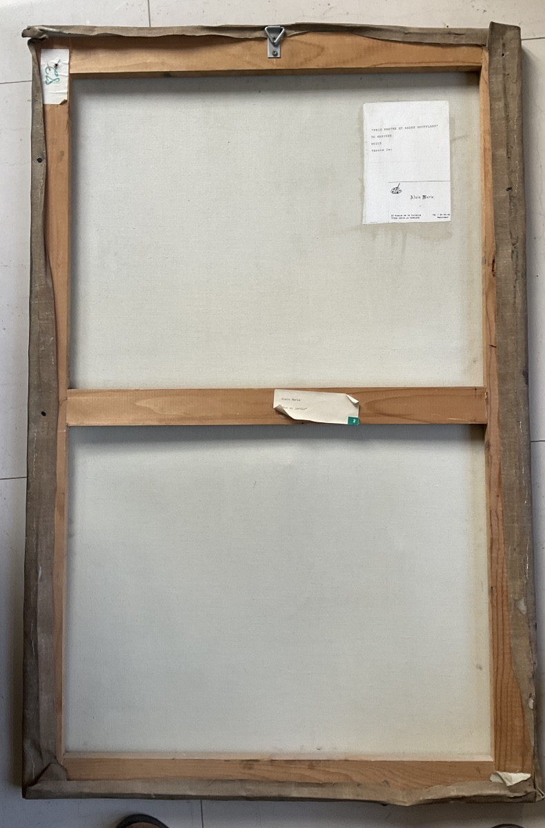 Grande toile d’Alain Marie nu en extérieur -photo-4