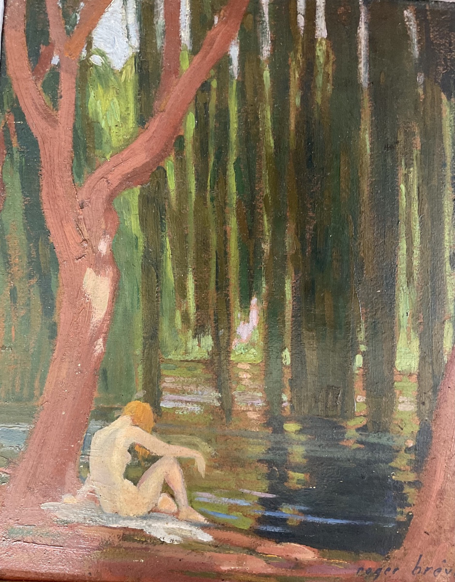 Nu au saule pleureur par Roger Breval