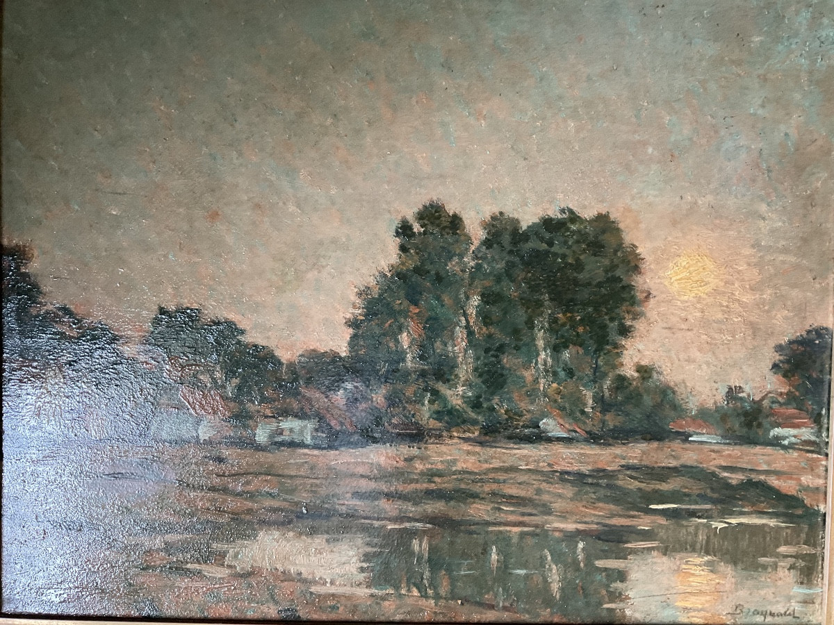 Very Impressionistic Panel By Louis Braquaval