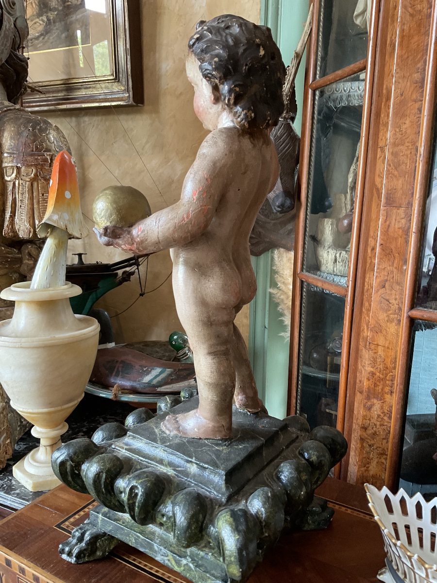 Enfant jesus boi polychrome Espagne XVIIIe-photo-3