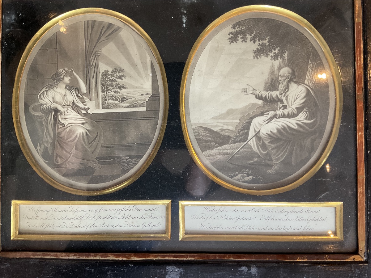 Amazing Pair Of Frames With Engraving And Text In German-photo-2