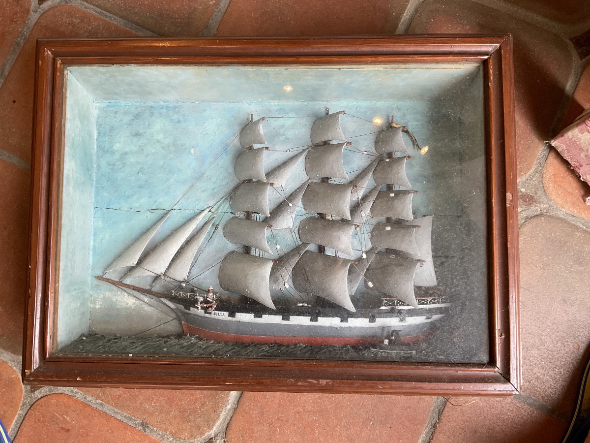 Diorama Wooden Sailboat-photo-2