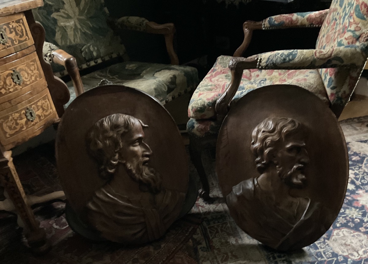 Bois sculpte XVIIe chêne tête d’apôtre 61 //47-photo-2