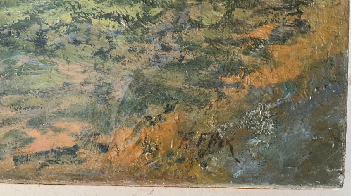 Bretagne huile sur toile par F Flicck-photo-3