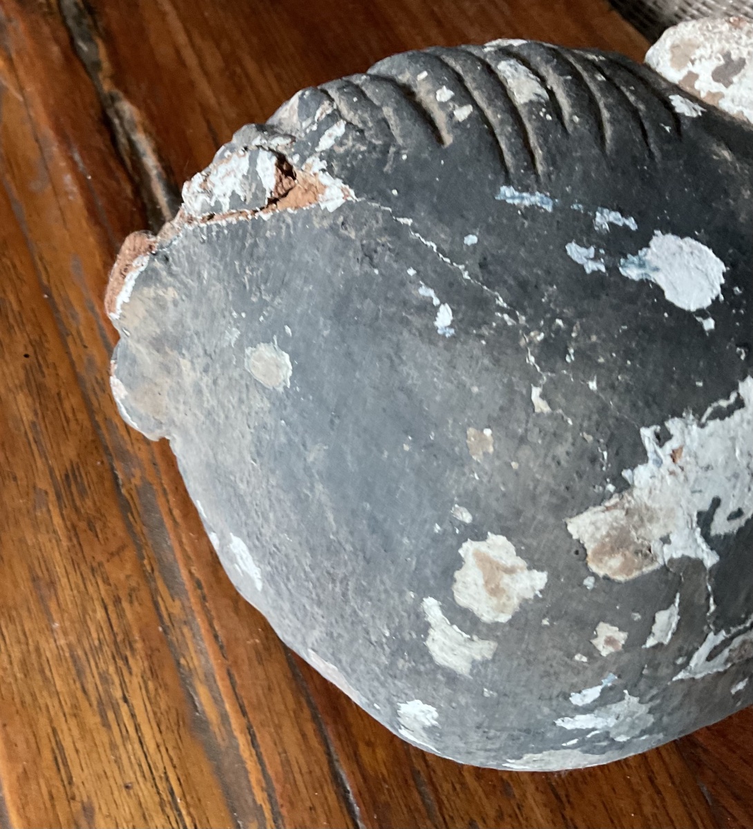 Asian Adobe Head With Glass Eyes-photo-3