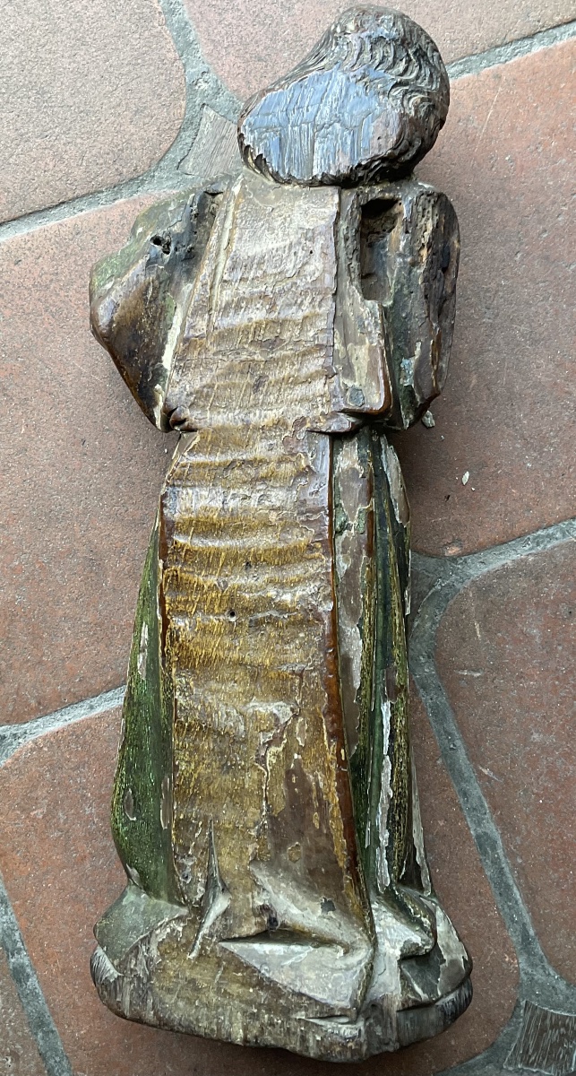 Ange XVIe bois polychrome -photo-4