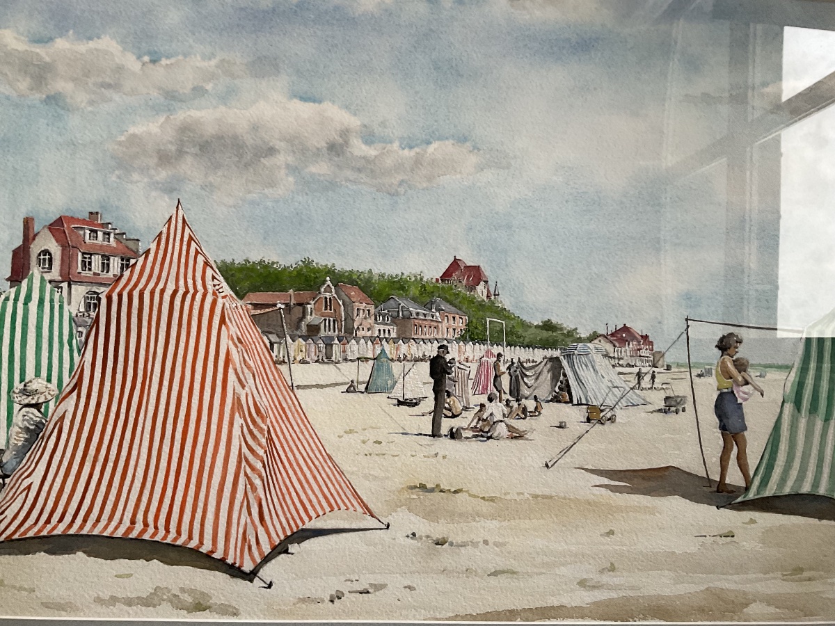 Le Crotoy Beach Somme Bay 1950 Watercolors 