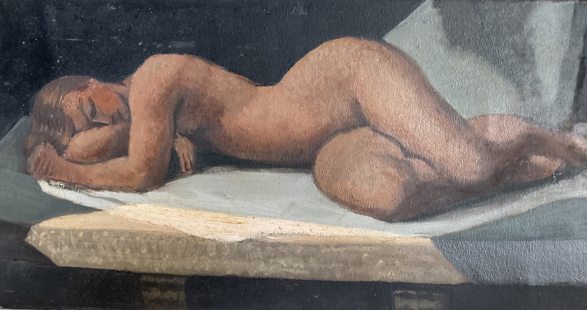 Nude 1930 On Double-sided Cardboard-photo-4