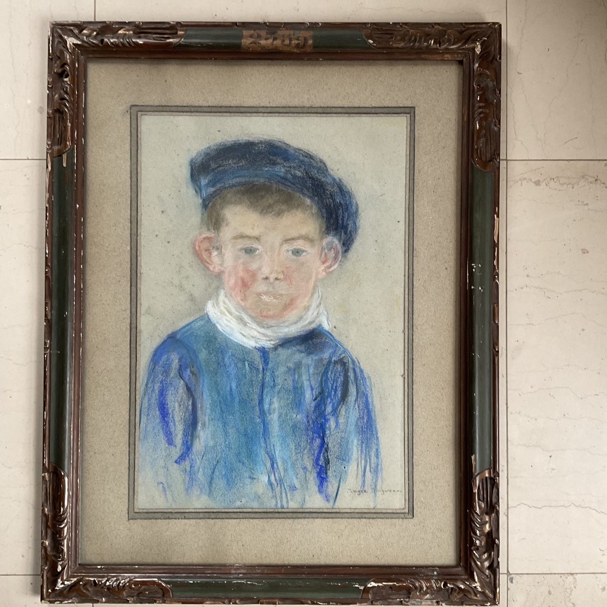 Portrait de jeune matelot pastel -photo-3