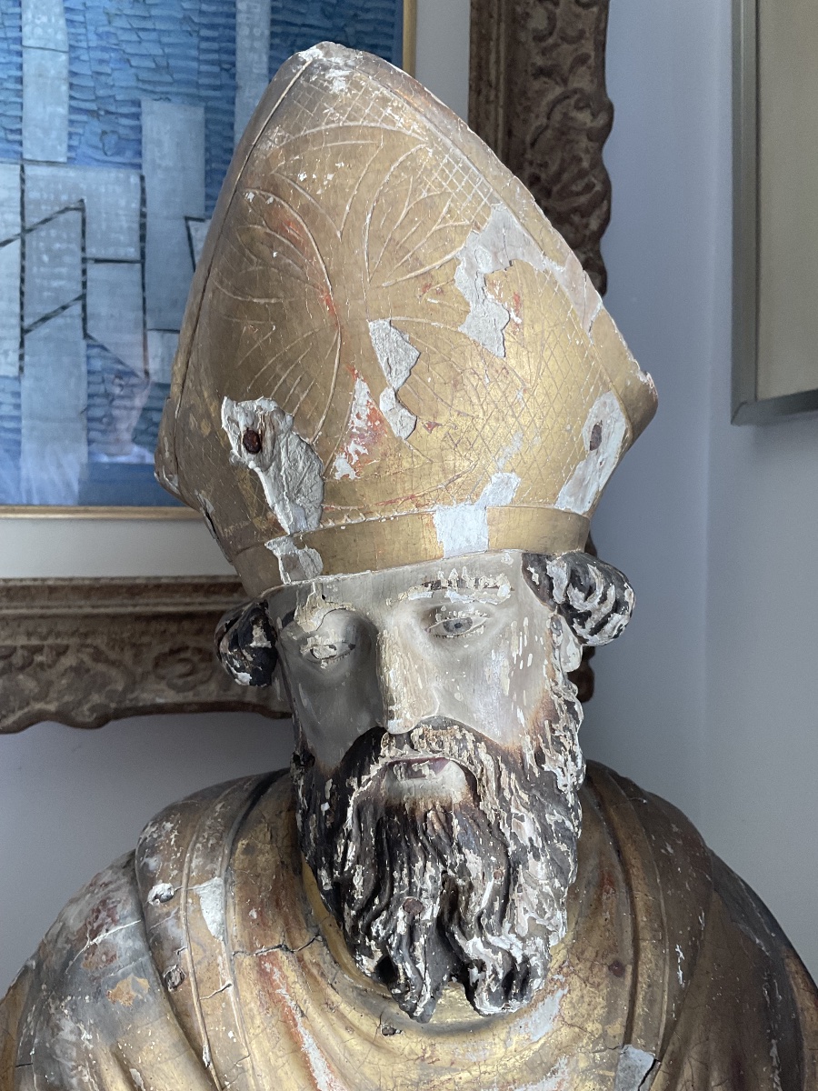 Saint XVIIIe bois doré 116 haut