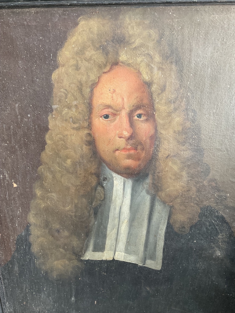 Portrait Of A Gentleman Of The Nobility Wearing An 18th-century Wig, In Its Original Condition-photo-3