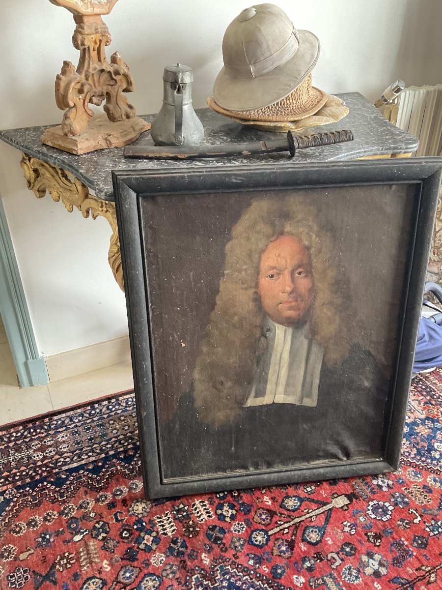 Portrait Of A Gentleman Of The Nobility Wearing An 18th-century Wig, In Its Original Condition-photo-4