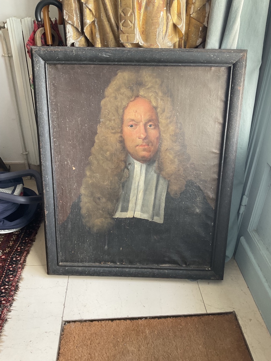 Portrait Of A Gentleman Of The Nobility Wearing An 18th-century Wig, In Its Original Condition-photo-2