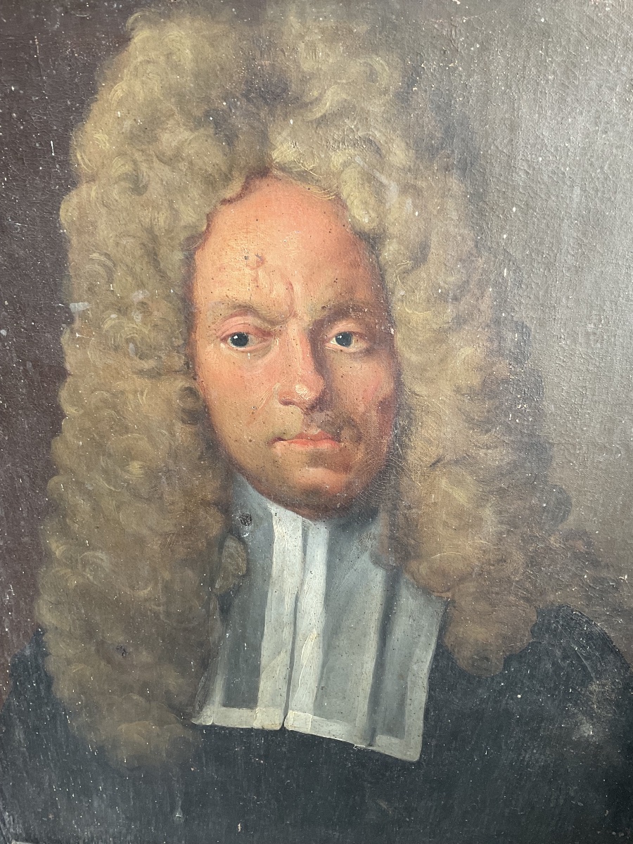Portrait Of A Gentleman Of The Nobility Wearing An 18th-century Wig, In Its Original Condition
