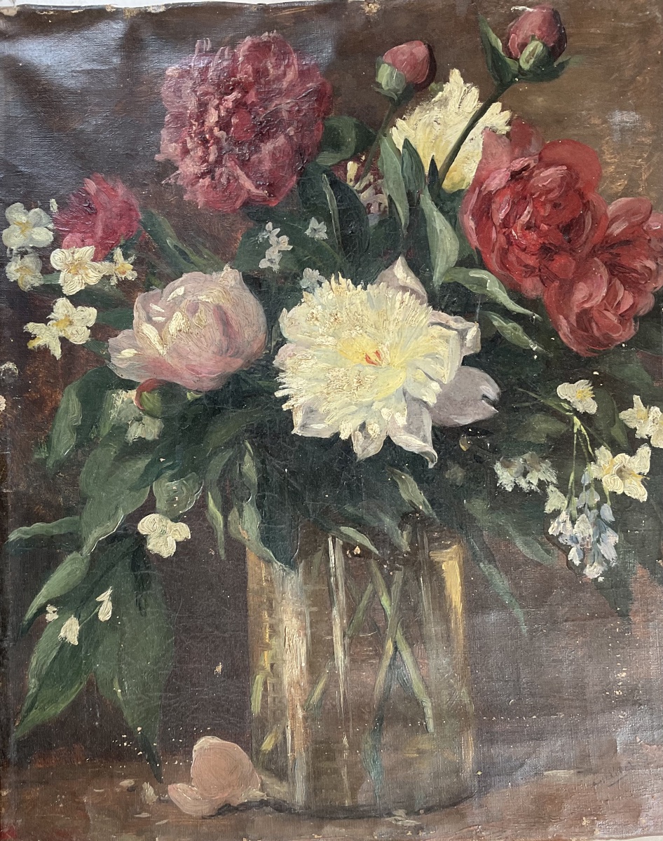 Toile fleurs  -photo-2