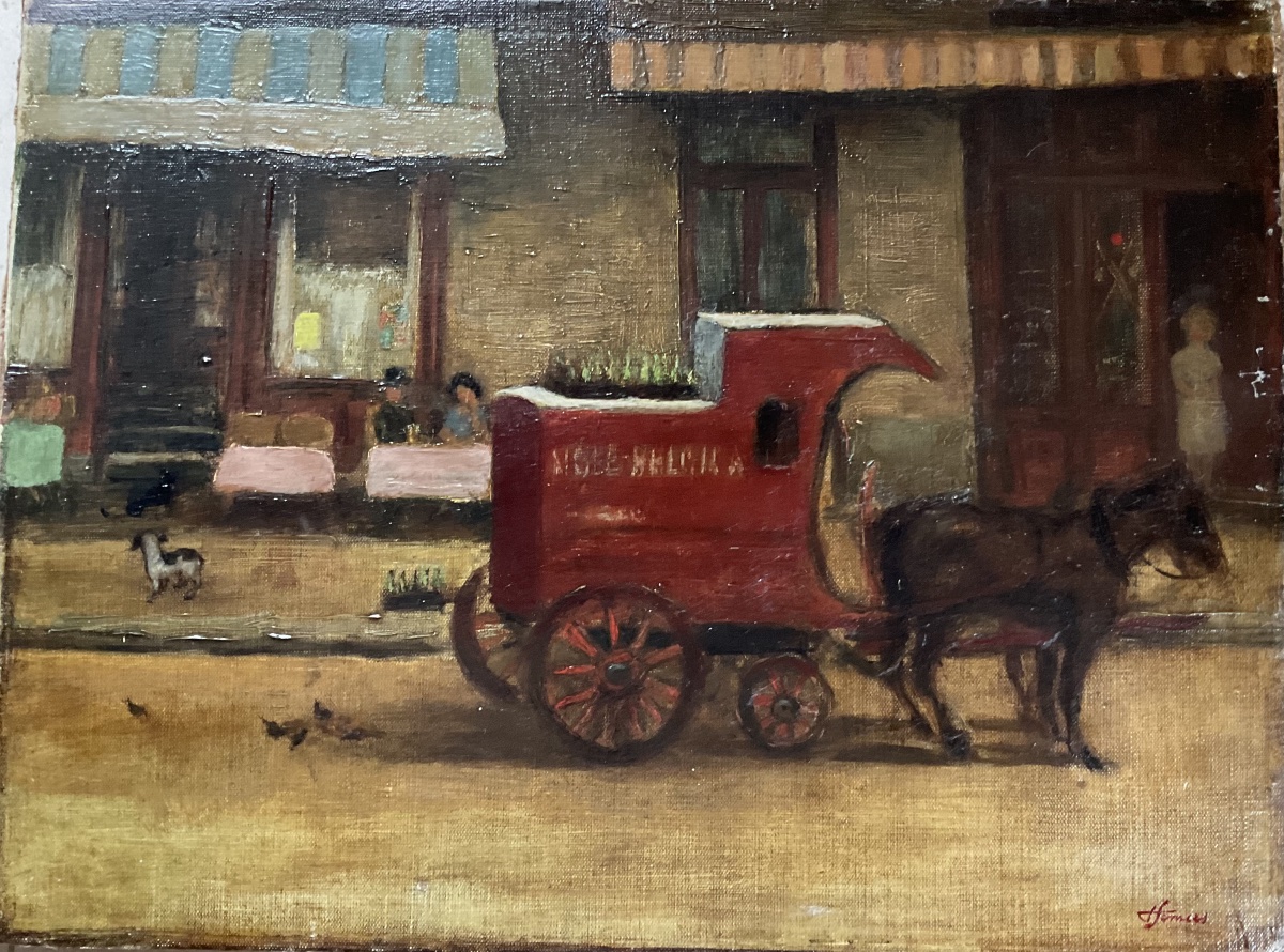 Samers Street Scene: Delivery To The Café-photo-2