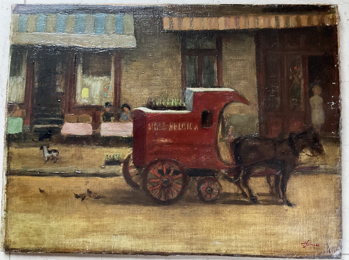 Samers Street Scene: Delivery To The Café