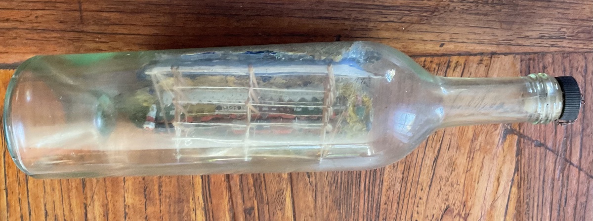 Ship In A Bottle With A Harbor-photo-2