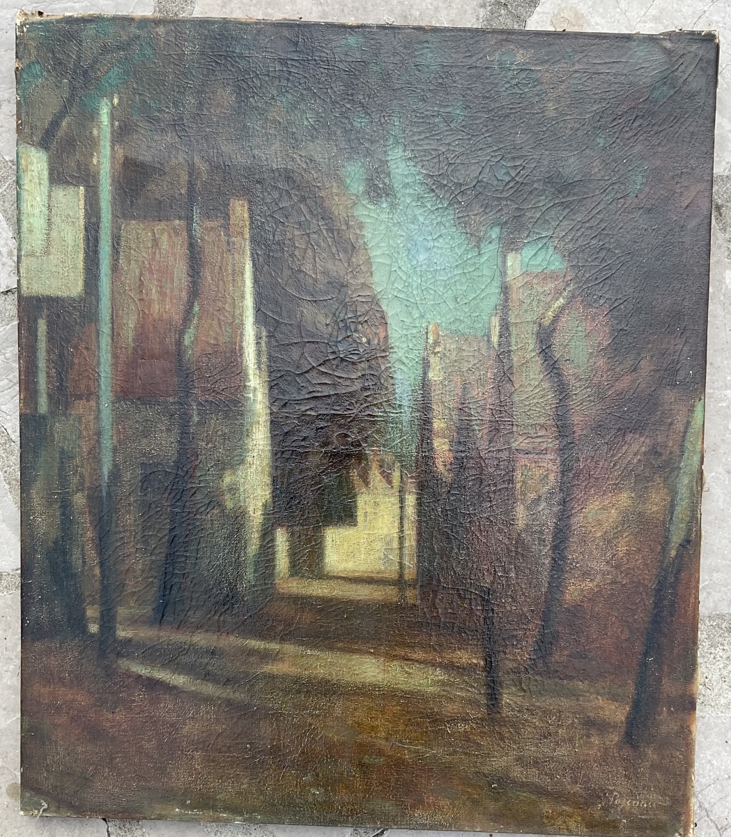 Landscape At Dusk By Josef Posenaer (1876–1933)-photo-3