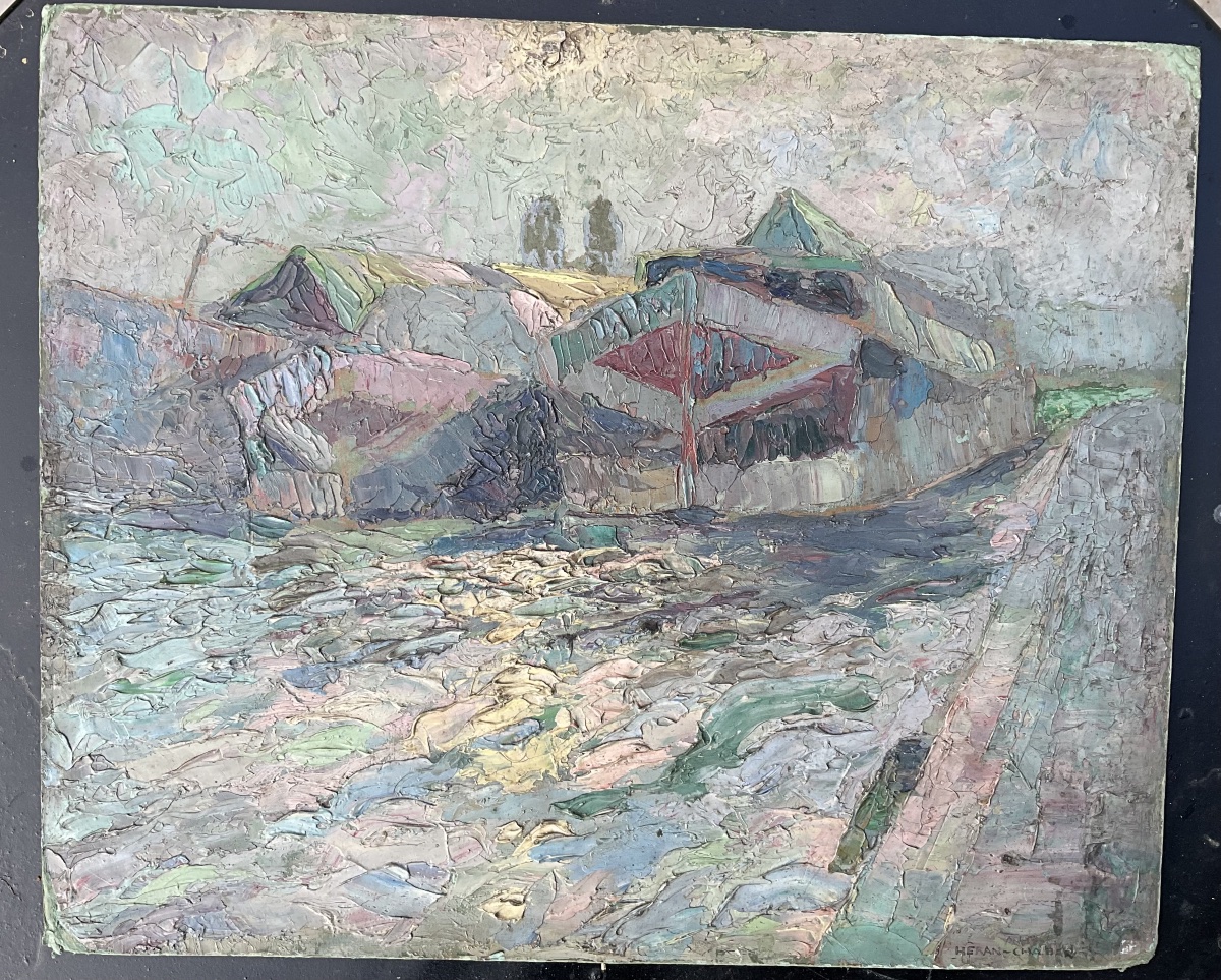 Washing Boats In Paris, 1918, By Heran Chaban-photo-2