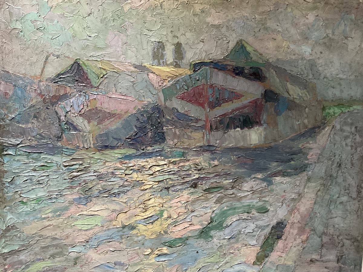 Washing Boats In Paris, 1918, By Heran Chaban-photo-3