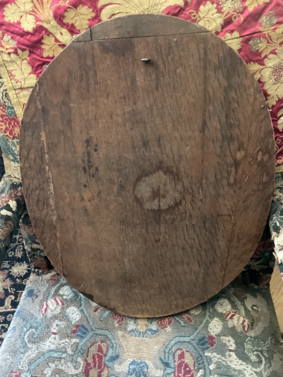 Oval Oak "apostle's Head" 60//46 Cm-photo-1