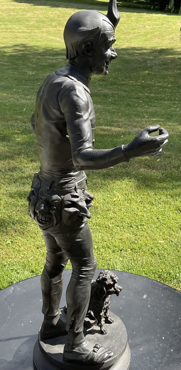 Grand bronze pauvre pitre de P Dubois-photo-2