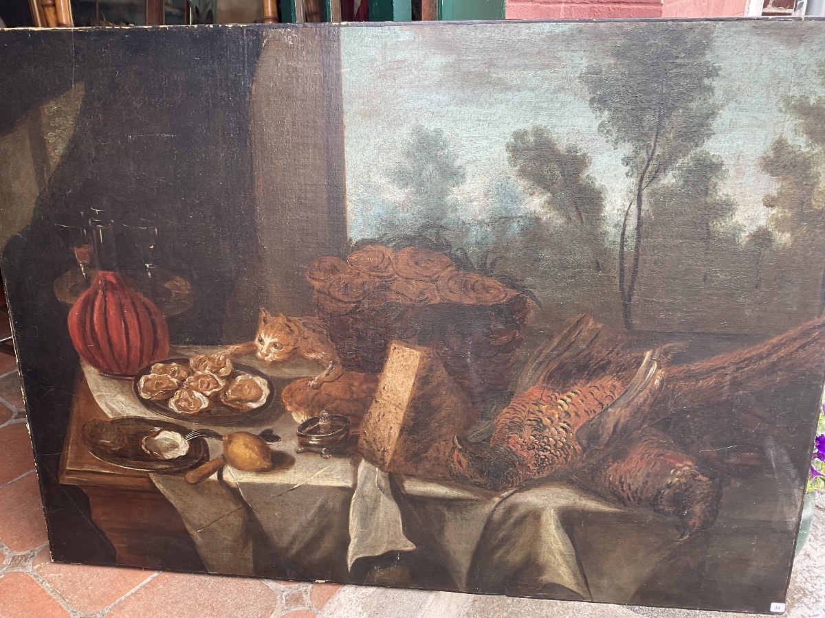 Large-format Genre Painting By Oudry, 96//133-photo-1
