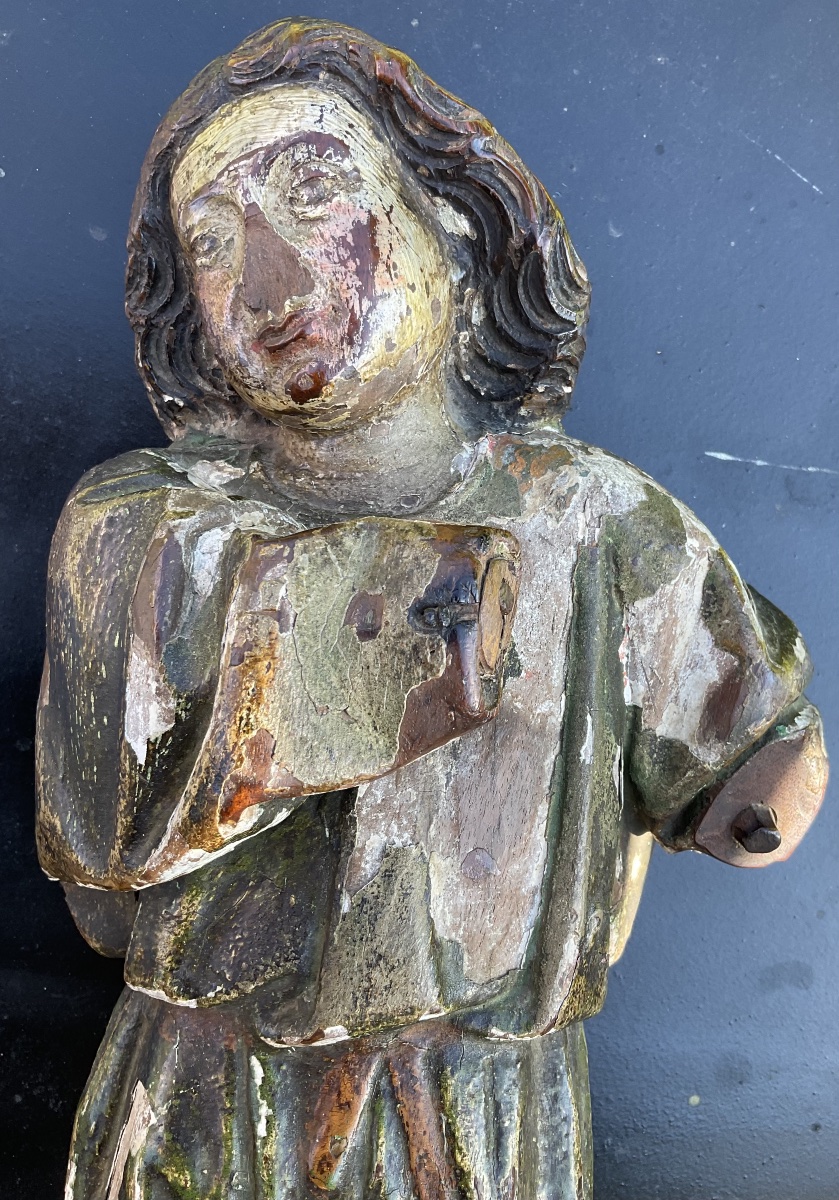 Statue bois XVIe polychromie  ancienne-photo-4