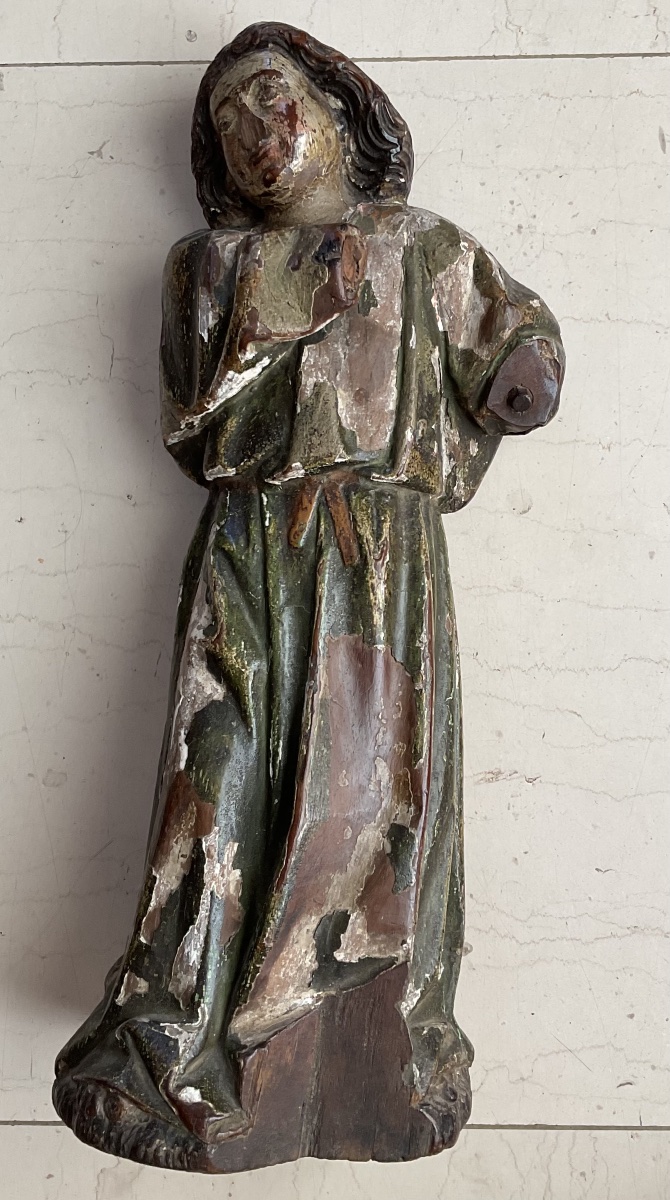 Statue bois XVIe polychromie  ancienne-photo-3
