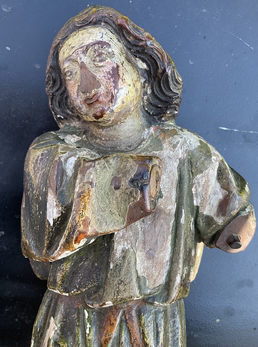 Statue bois XVIe polychromie  ancienne-photo-5