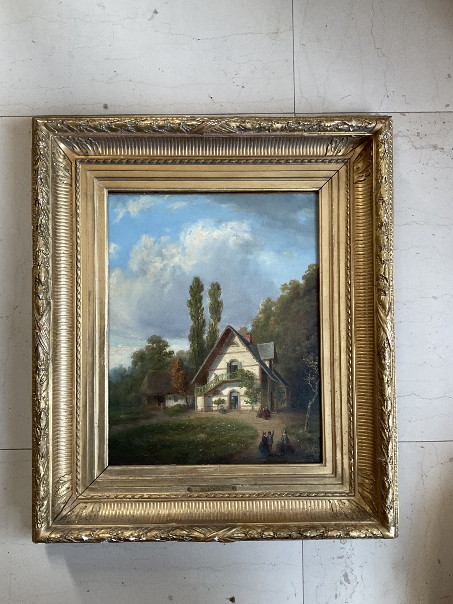 Painting Of Etretat By Dubourg, Circa 1874-photo-4