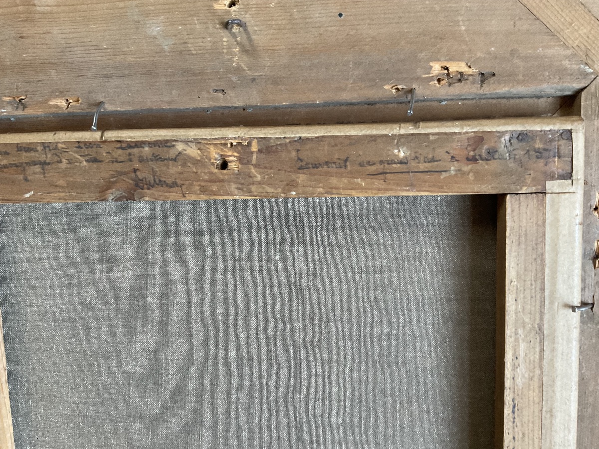 Painting Of Etretat By Dubourg, Circa 1874-photo-3