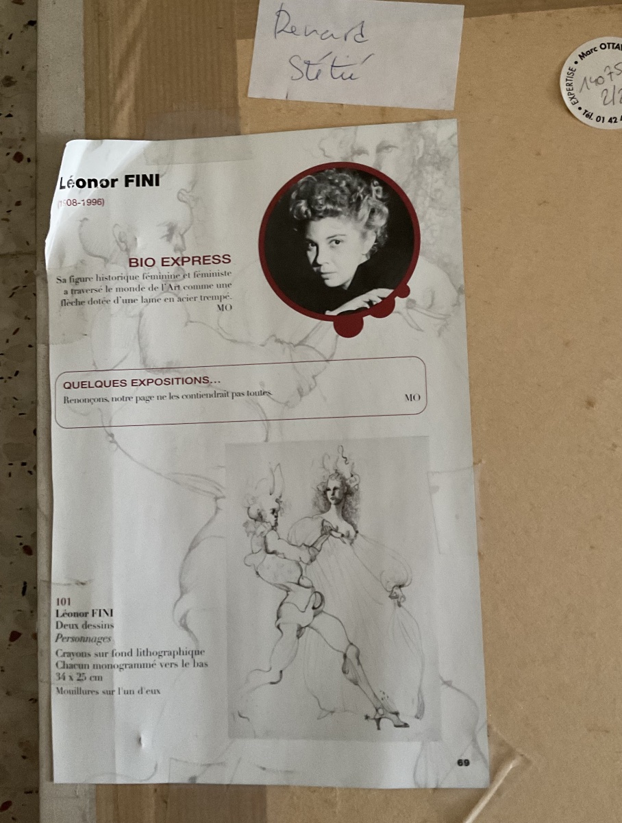 Pencil Drawings On Lithographic Paper By Léonor Fini-photo-4