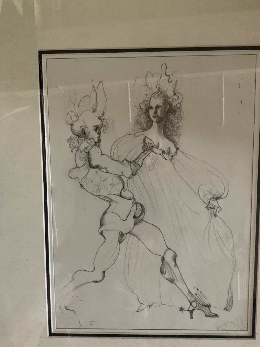 Pencil Drawings On Lithographic Paper By Léonor Fini