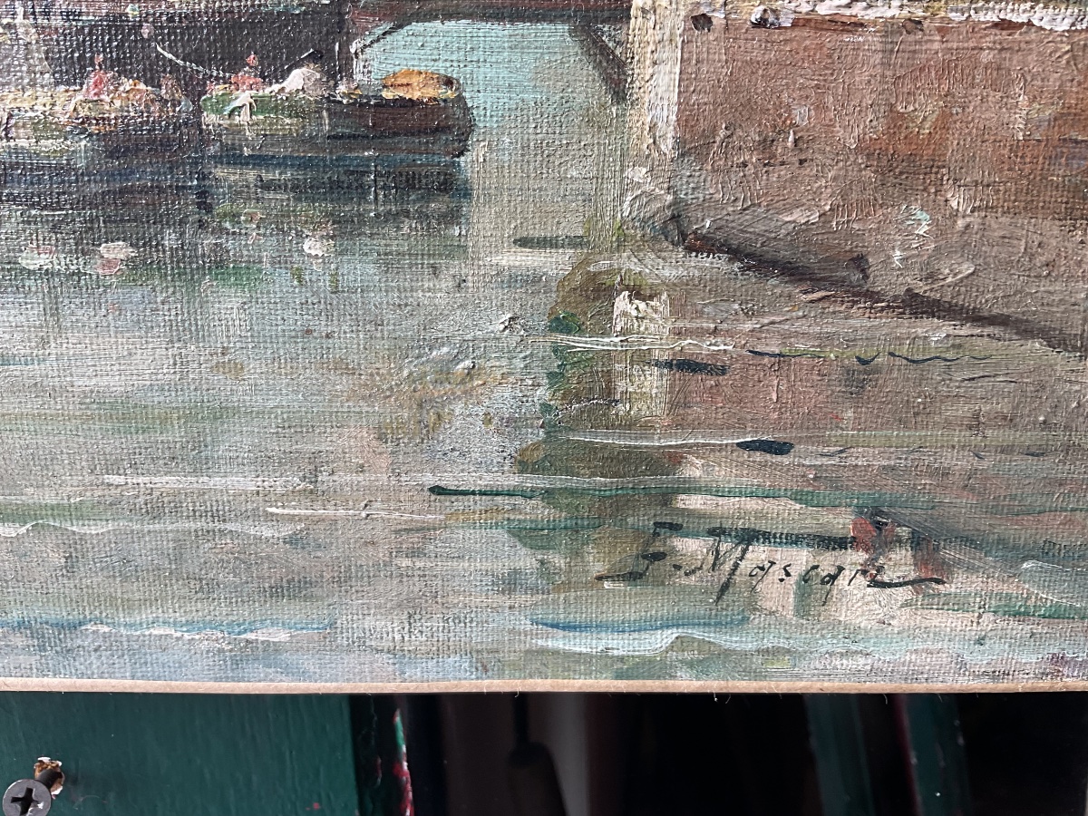 Toile de Gustave Mascart UTRECHT ou DORTRECHT-photo-1
