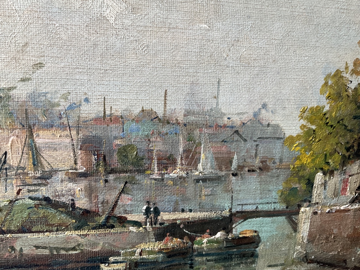 Toile de Gustave Mascart UTRECHT ou DORTRECHT
