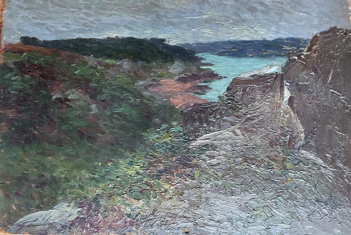 Oil On Wood By Maurice Brunet-photo-3