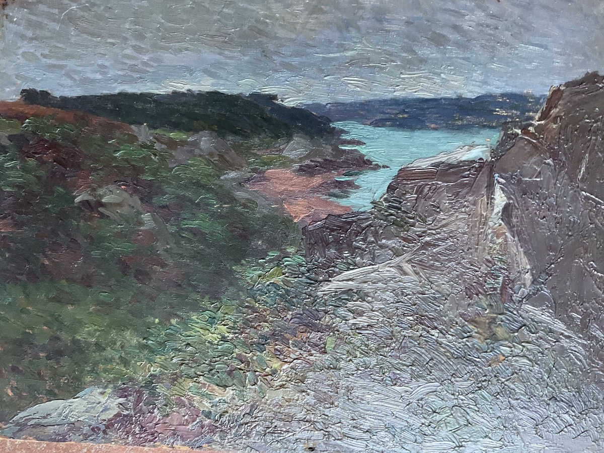 Oil On Wood By Maurice Brunet-photo-1