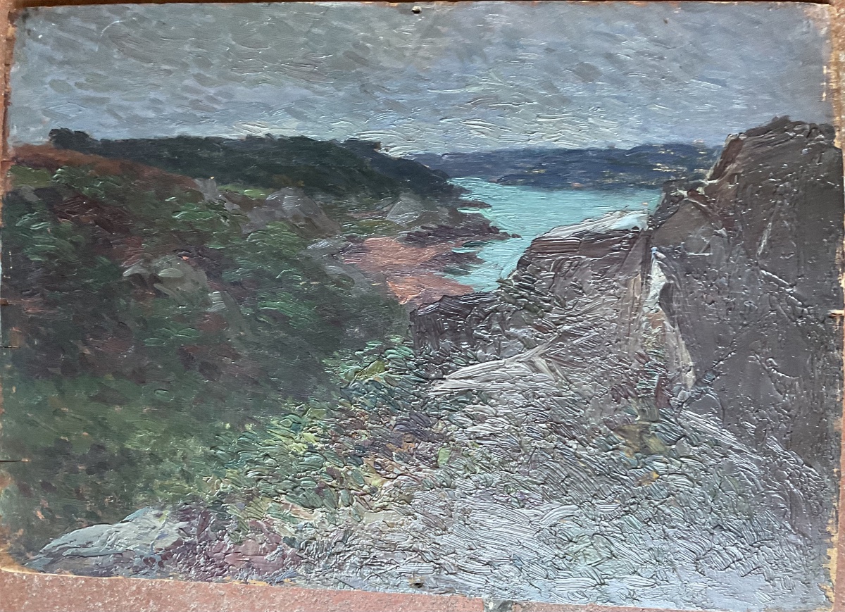 Oil On Wood By Maurice Brunet