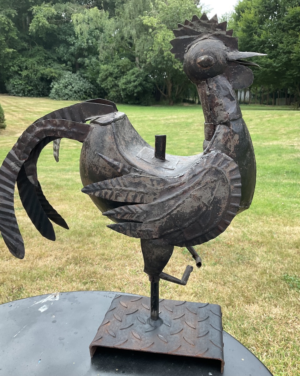 Iron Church Spire Rooster  Base