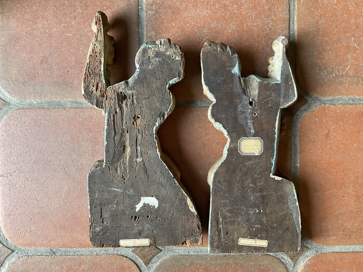 Two Mermen Armed With Tridents On An 18th-century Wooden Fish-photo-2