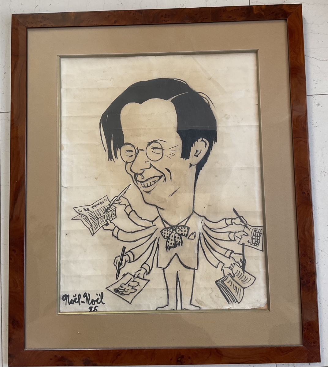 Dessin de Noël Noël représentant Michel Herbert Chansonnier-photo-4