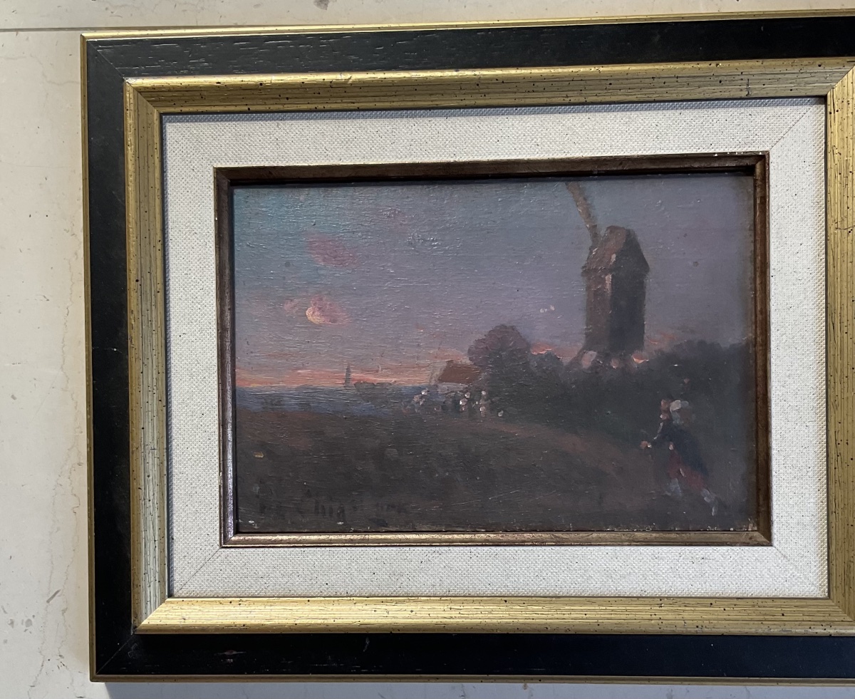 Alphonse Chigot, A Soldier At Dusk Near The Mill-photo-3